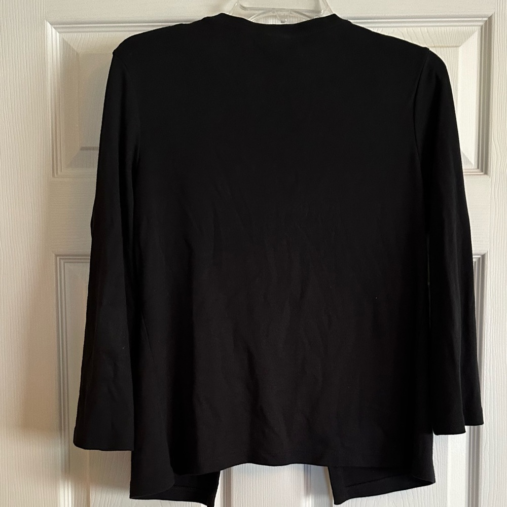 rafaella black cardigan - sz med - button closure - 3/4 length sleeve - Picture 2 of 2